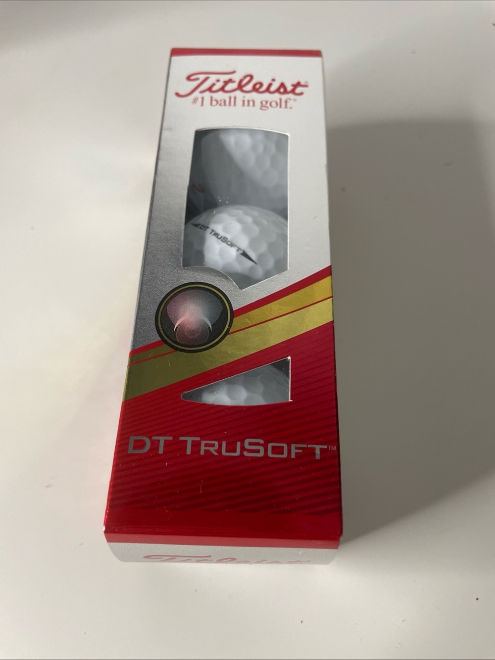 NEW Titleist DT TruSoft Box of 3 Golf Balls